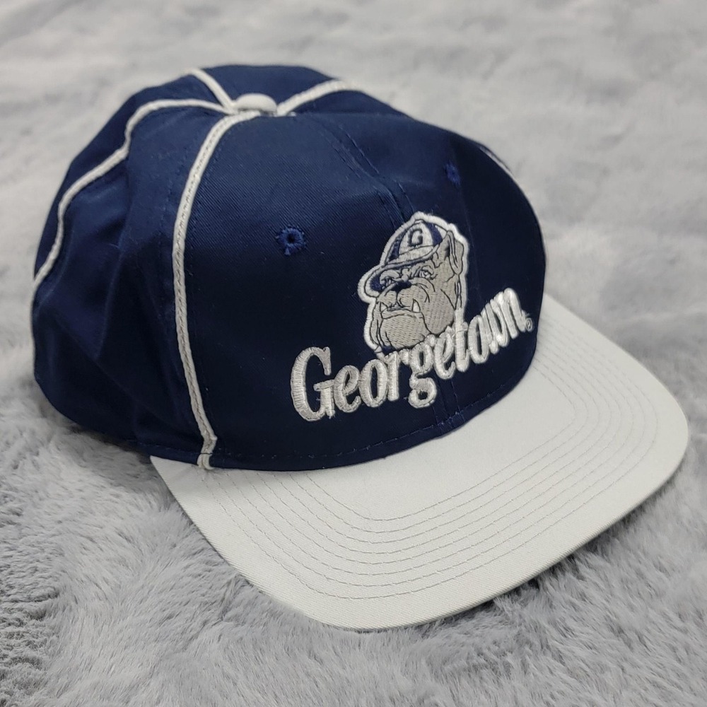 Vintage Georgetown‎ Hoyas Hat Cap Snap Back One Size Blue NCAA The Game 80s